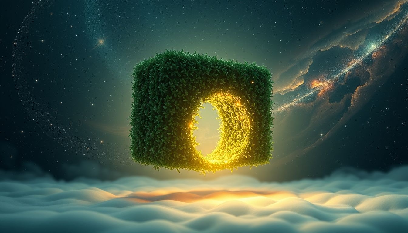 Een buxusheg met gaten symboliseert gebroken bescherming of kwetsbaarheid.