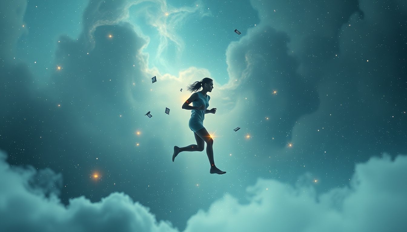 Een gewonde jogger droomt symboliseert innerlijke strijd en kwetsbaarheid.