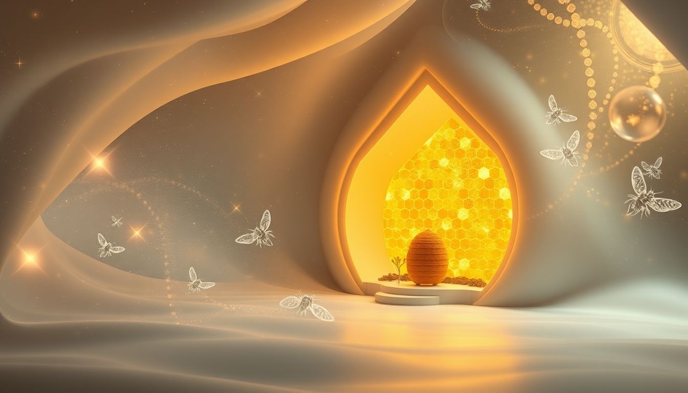 Een bijenkorf in huis symboliseert overvloed en harmonie.