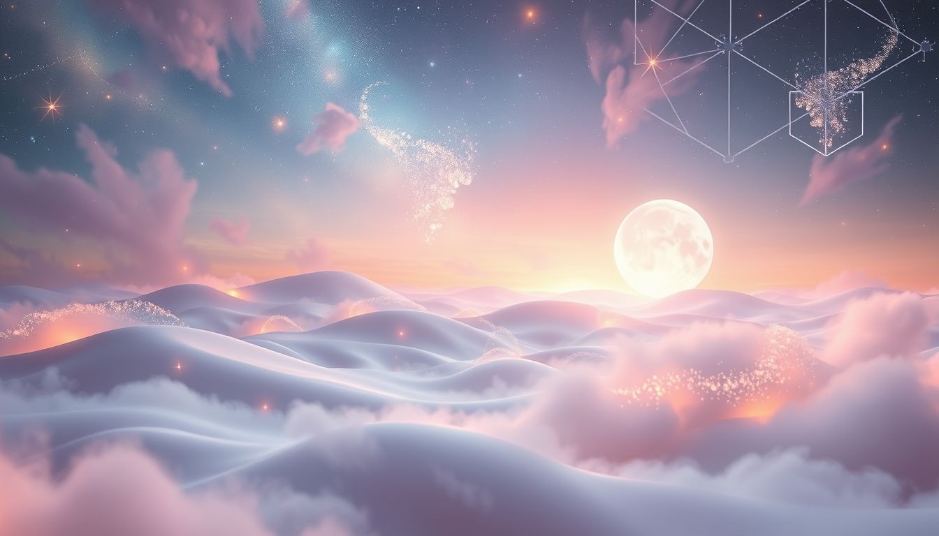 Een elegant landschap in dromen symboliseert innerlijke rust en harmonie.