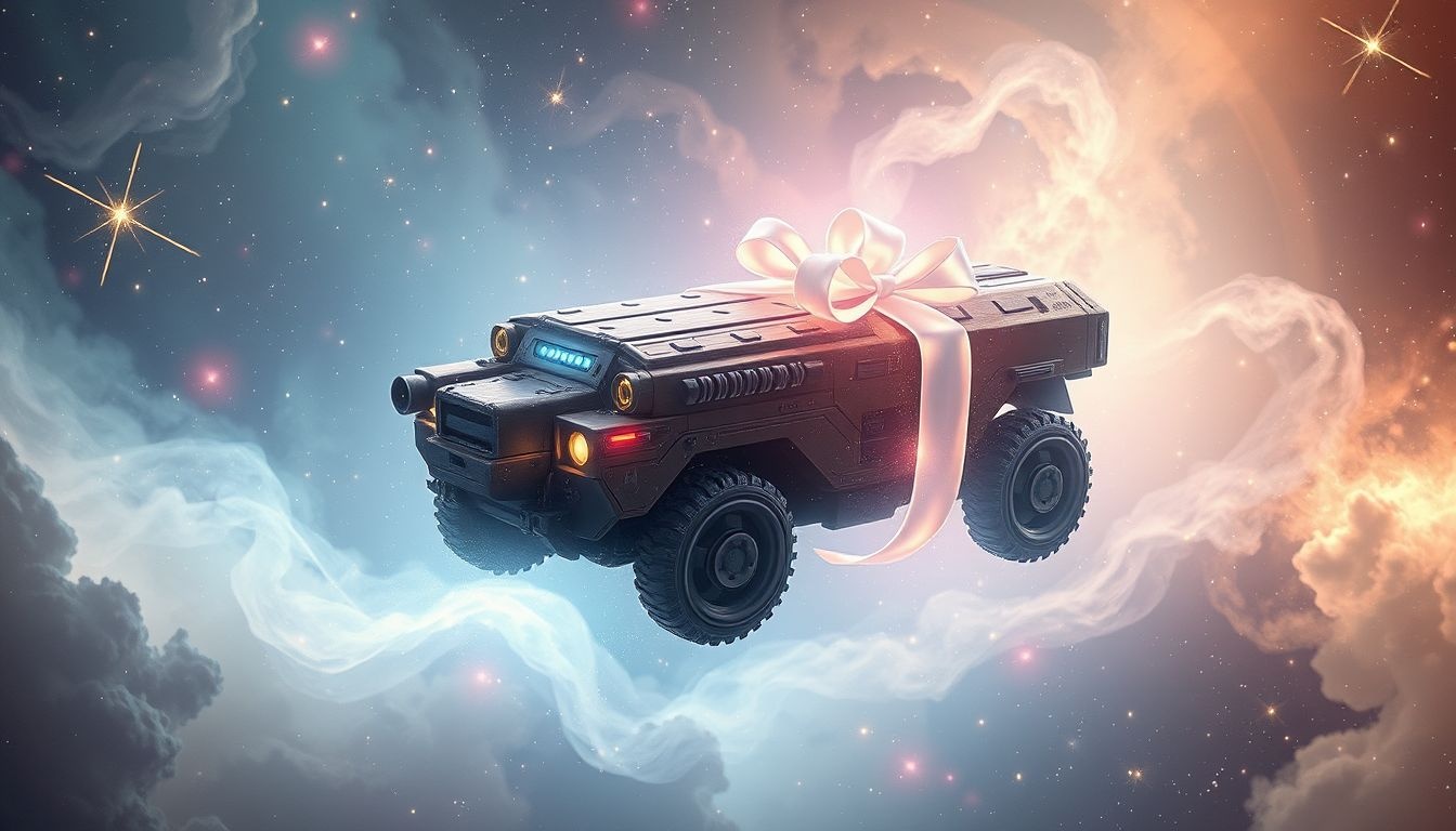 Een munitiewagen cadeau krijgen symboliseert onverwachte kracht en bescherming.