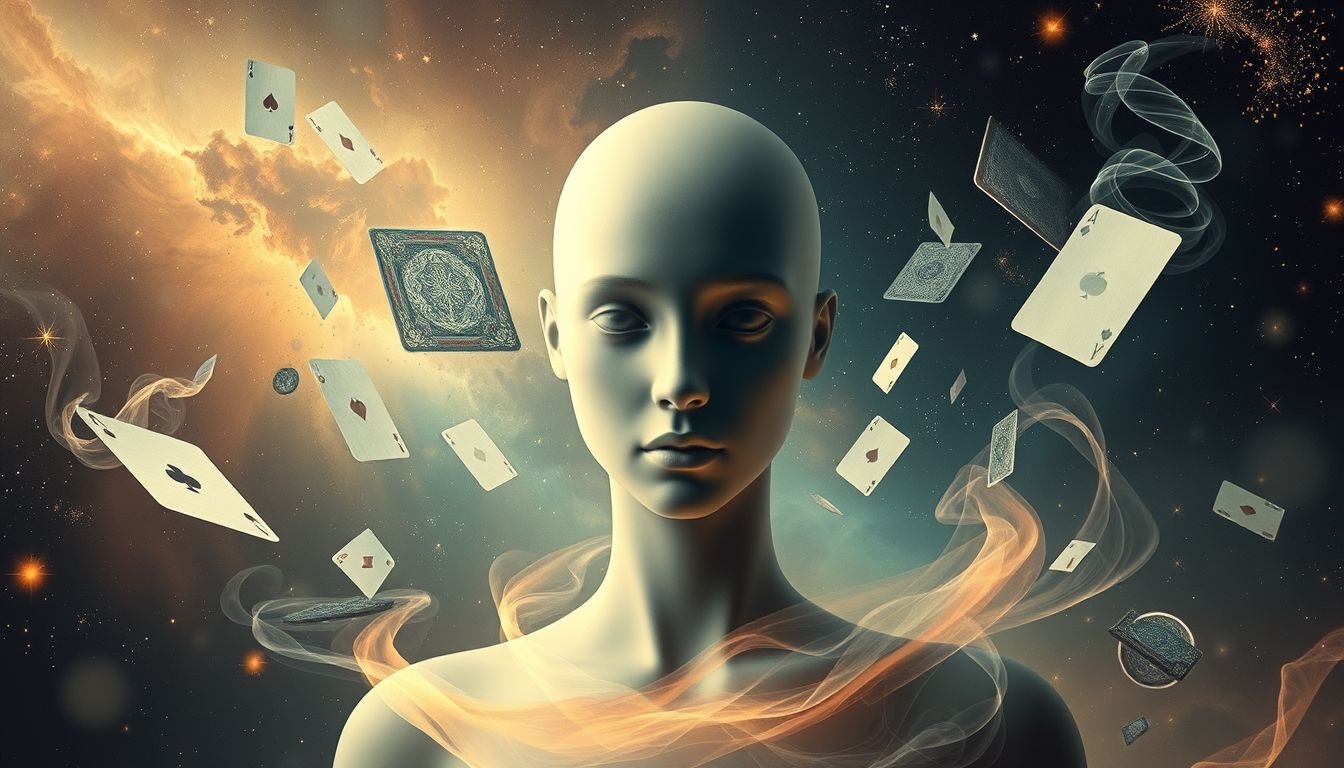 Een pokerface in dromen symboliseert geheimhouding en controle over emoties.