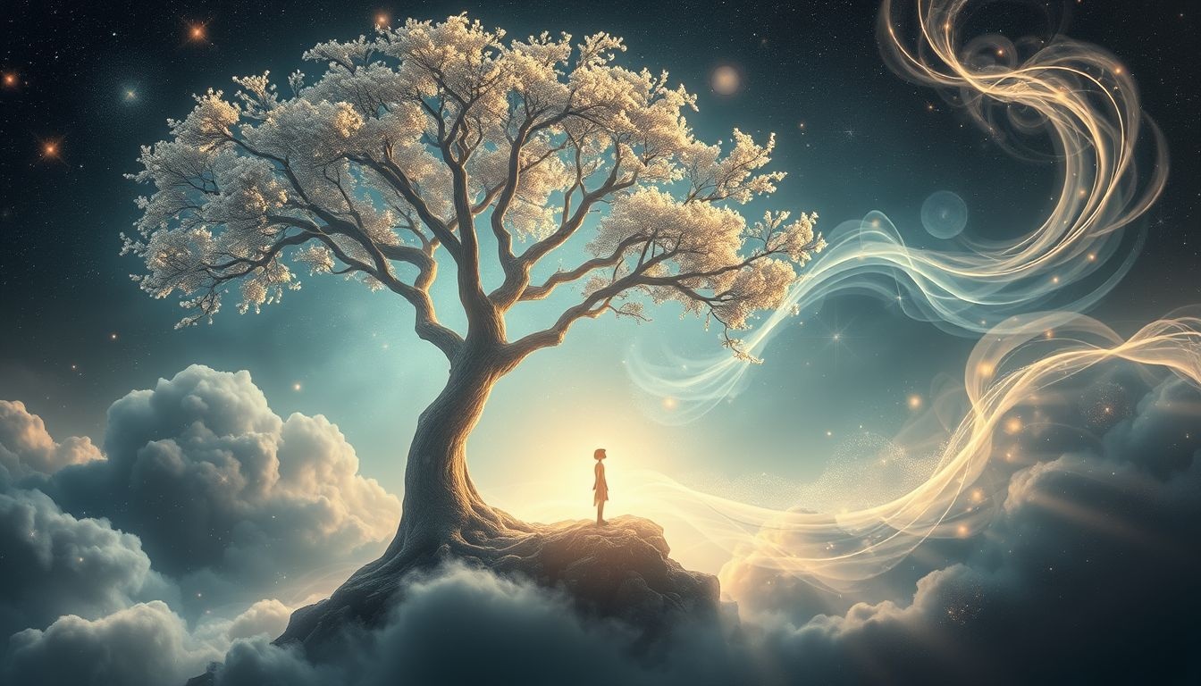 Spreken met een essenboom symboliseert wijsheid en innerlijke rust.