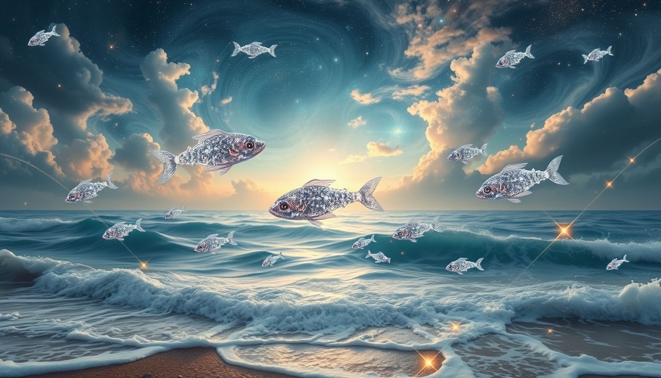 Dromen over vissen aan de zeekust symboliseren innerlijke emotionele groei.