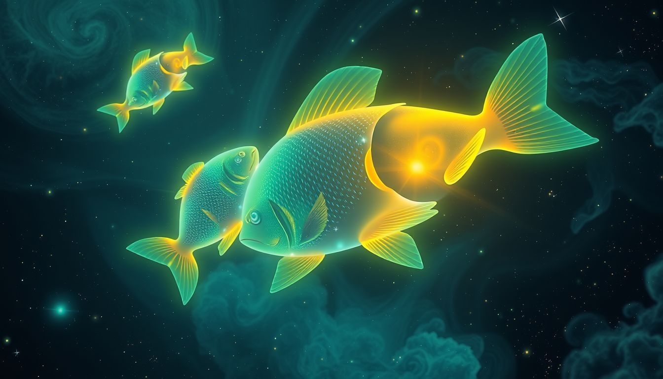 Radioactieve vissen symboliseren verborgen angsten en onbewuste dreigingen.