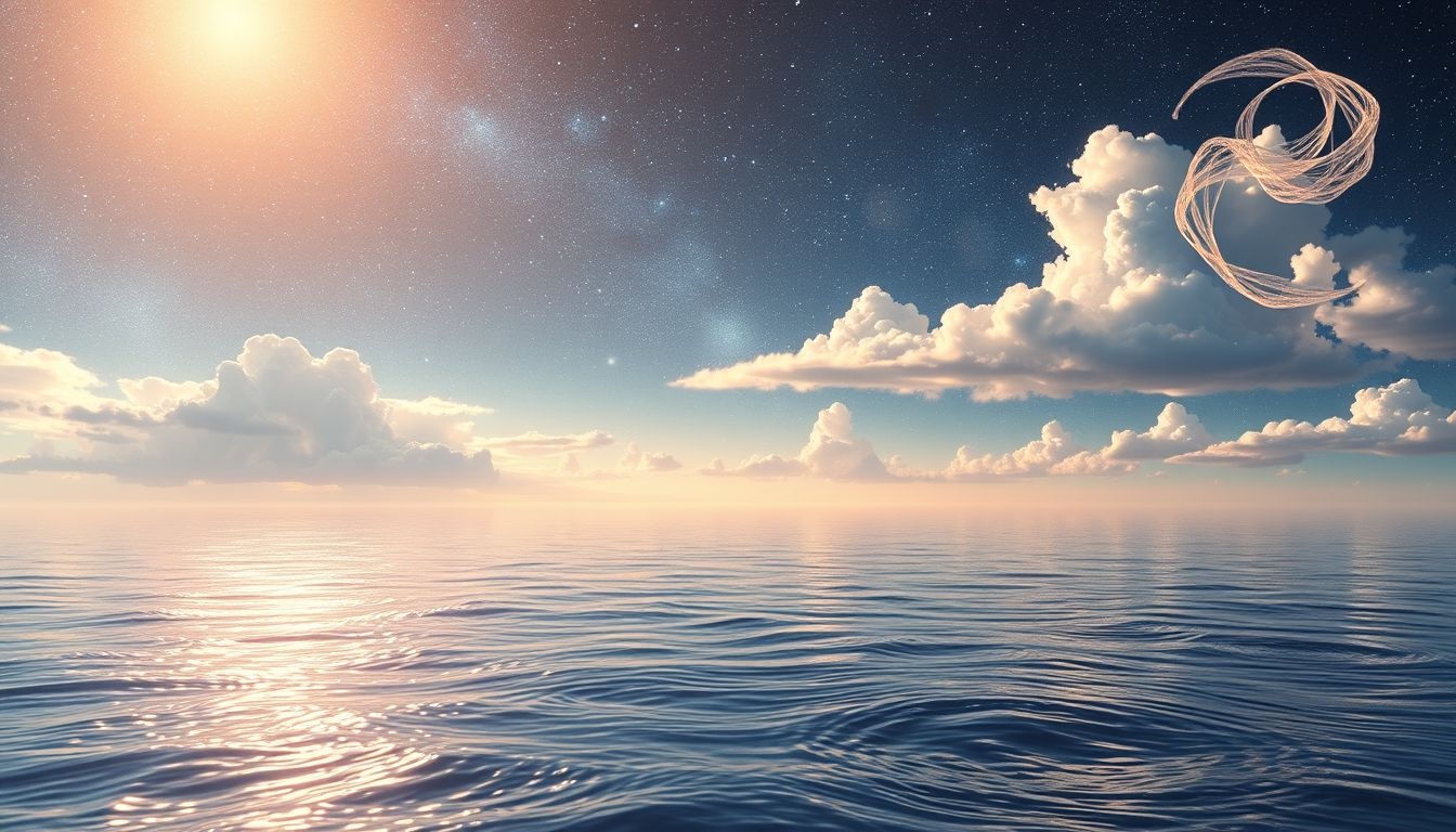 Dromen over de horizon op zee symboliseren nieuwe levensmogelijkheden en hoop.