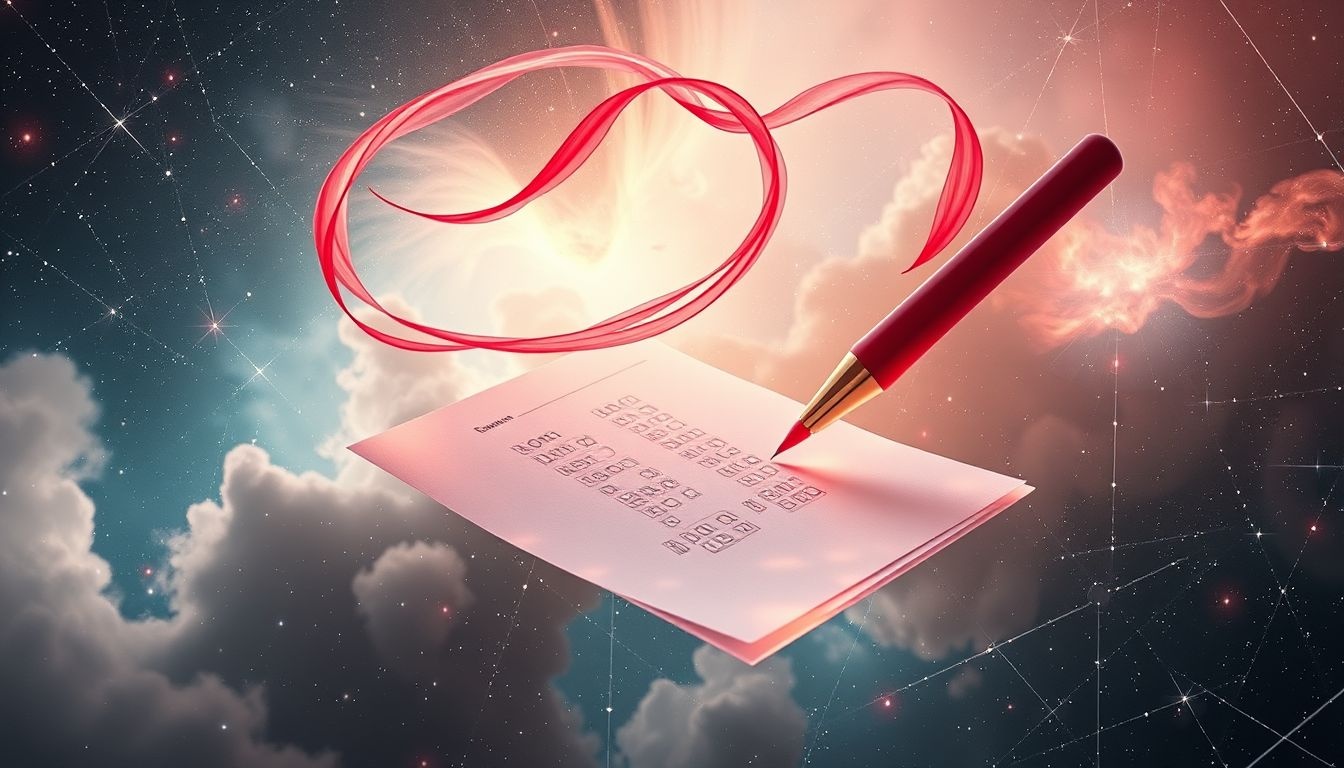 Dromen over rode pen in examen symboliseert angst voor beoordeling.