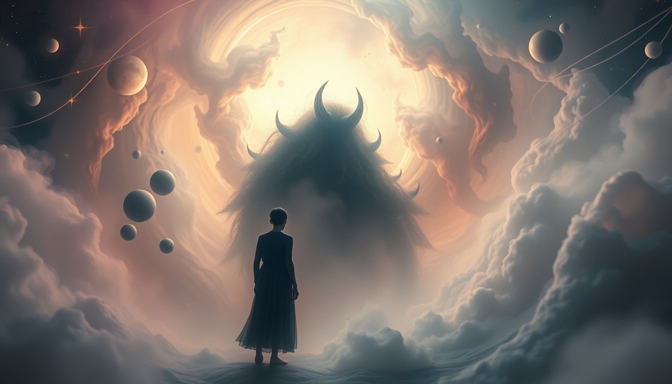 Een monster negeren symboliseert angst onderdrukken zonder confronteren.