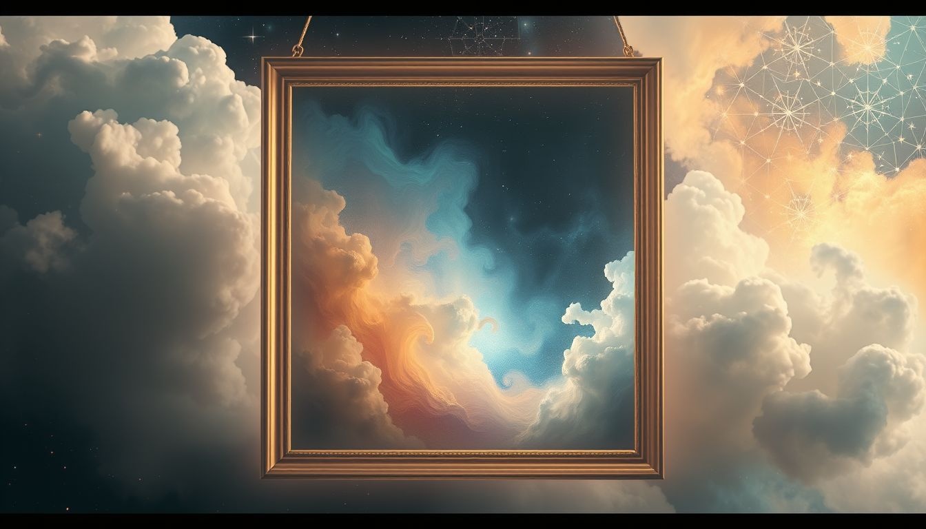 Een schilderij thuis symboliseert zelfexpressie en innerlijke harmonie.