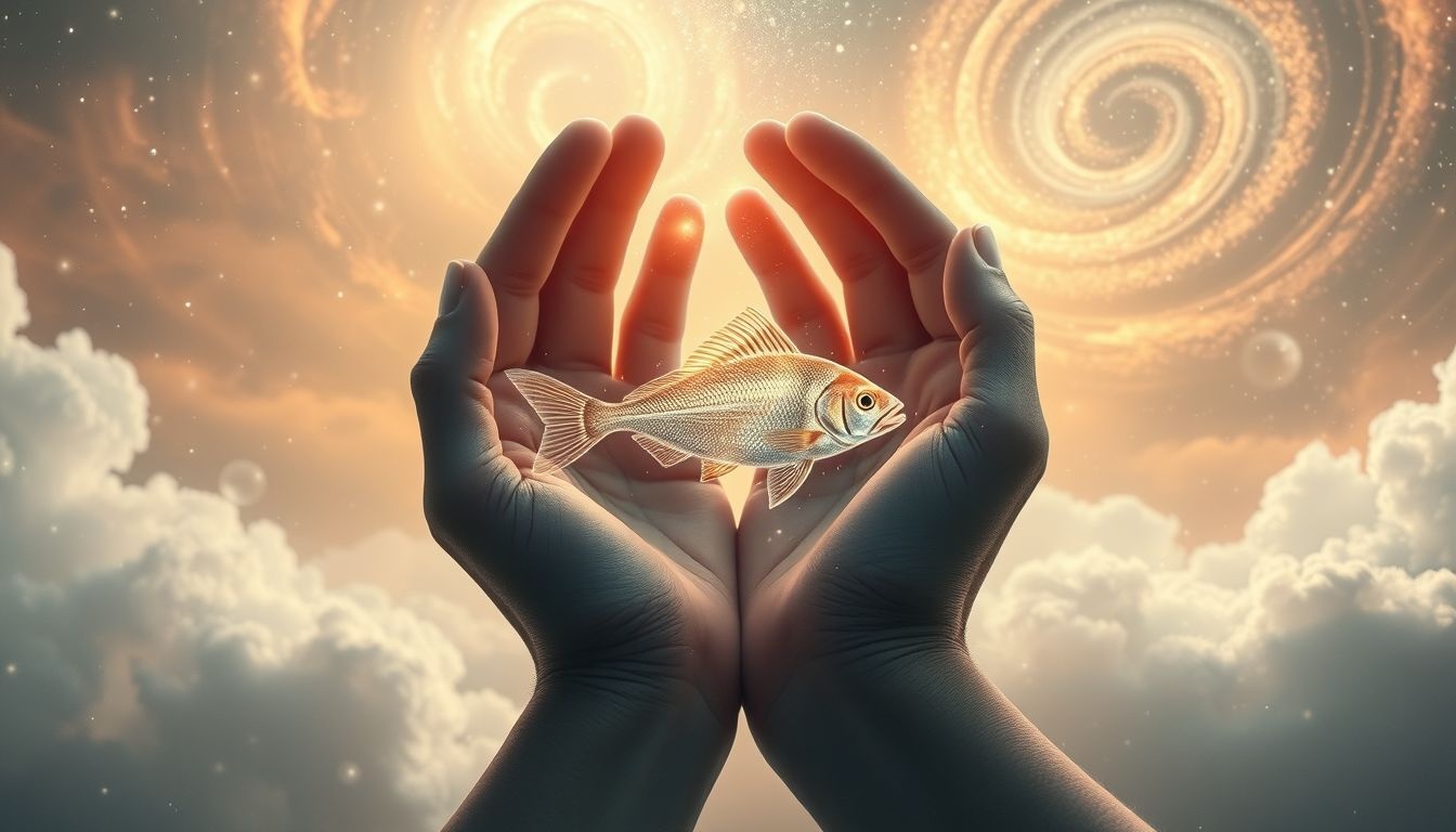 Een vis vangen en loslaten symboliseert gemiste kansen en loslaten.