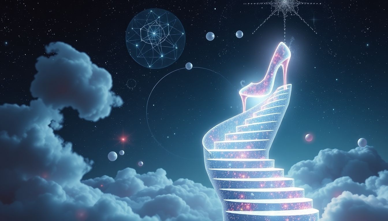 Hakken op een trap symboliseren stijgende ambities en uitdagingen.