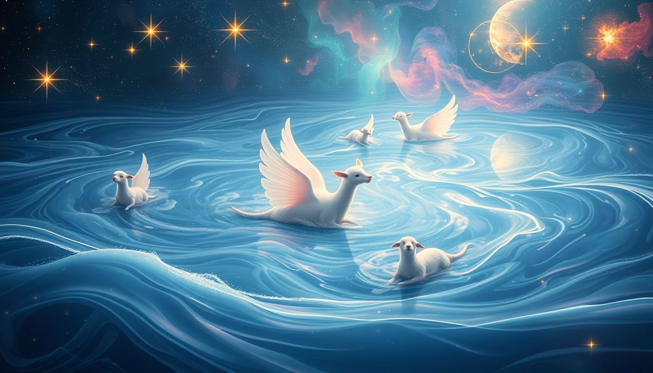 Dromen over dieren in overstroming symboliseert emotionele overweldiging.