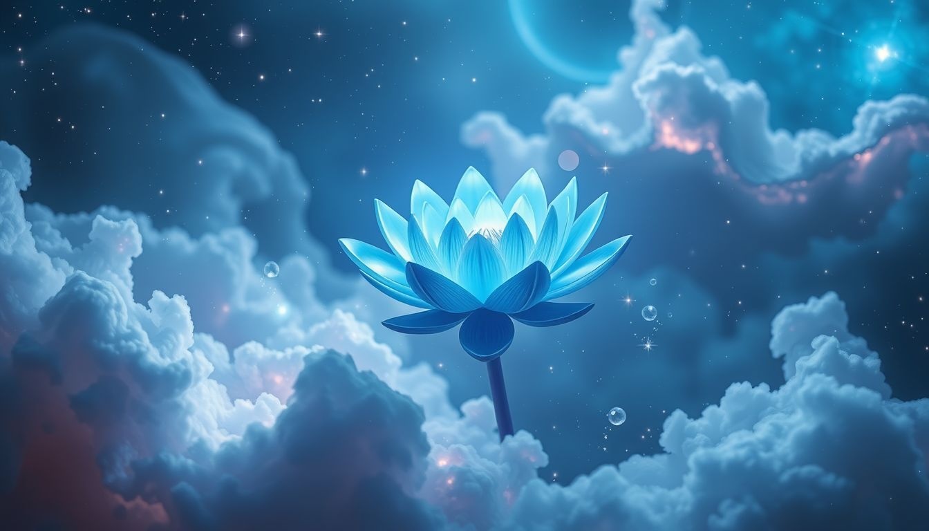 Een blauwe waslelie symboliseert zeldzame innerlijke rust en wijsheid.