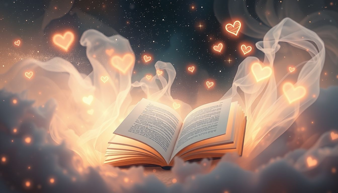 Een boek over liefde symboliseert verlangen naar diepe emotionele verbinding.