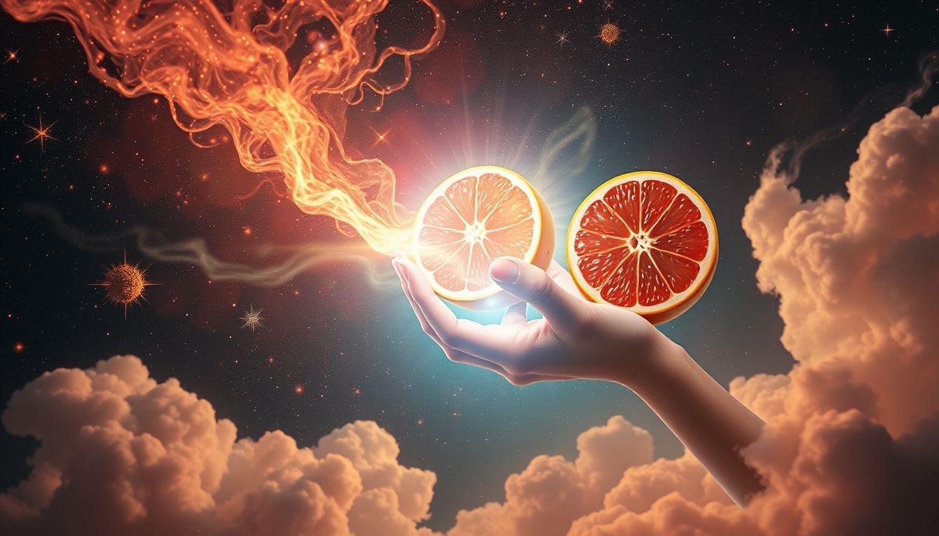 Droom 17 symboliseert kracht en onverwachte verdediging met pompelmoes.