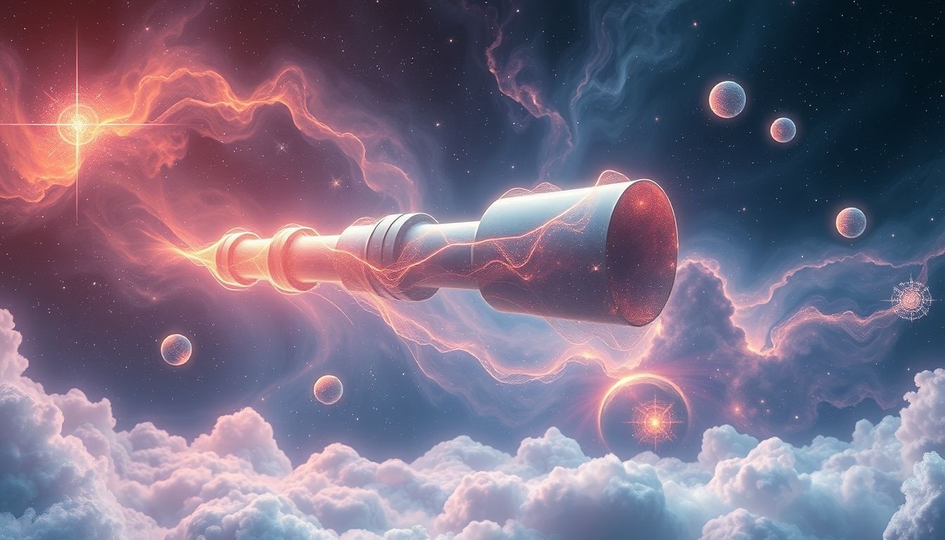 Een te zware verrekijker symboliseert overweldiging door toekomstige verwachtingen.