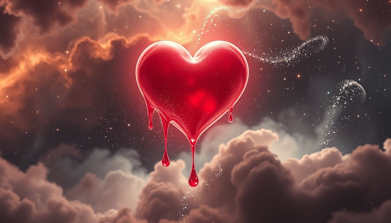 Dromen over een bloedend hart symboliseren emotionele pijn en verlies.