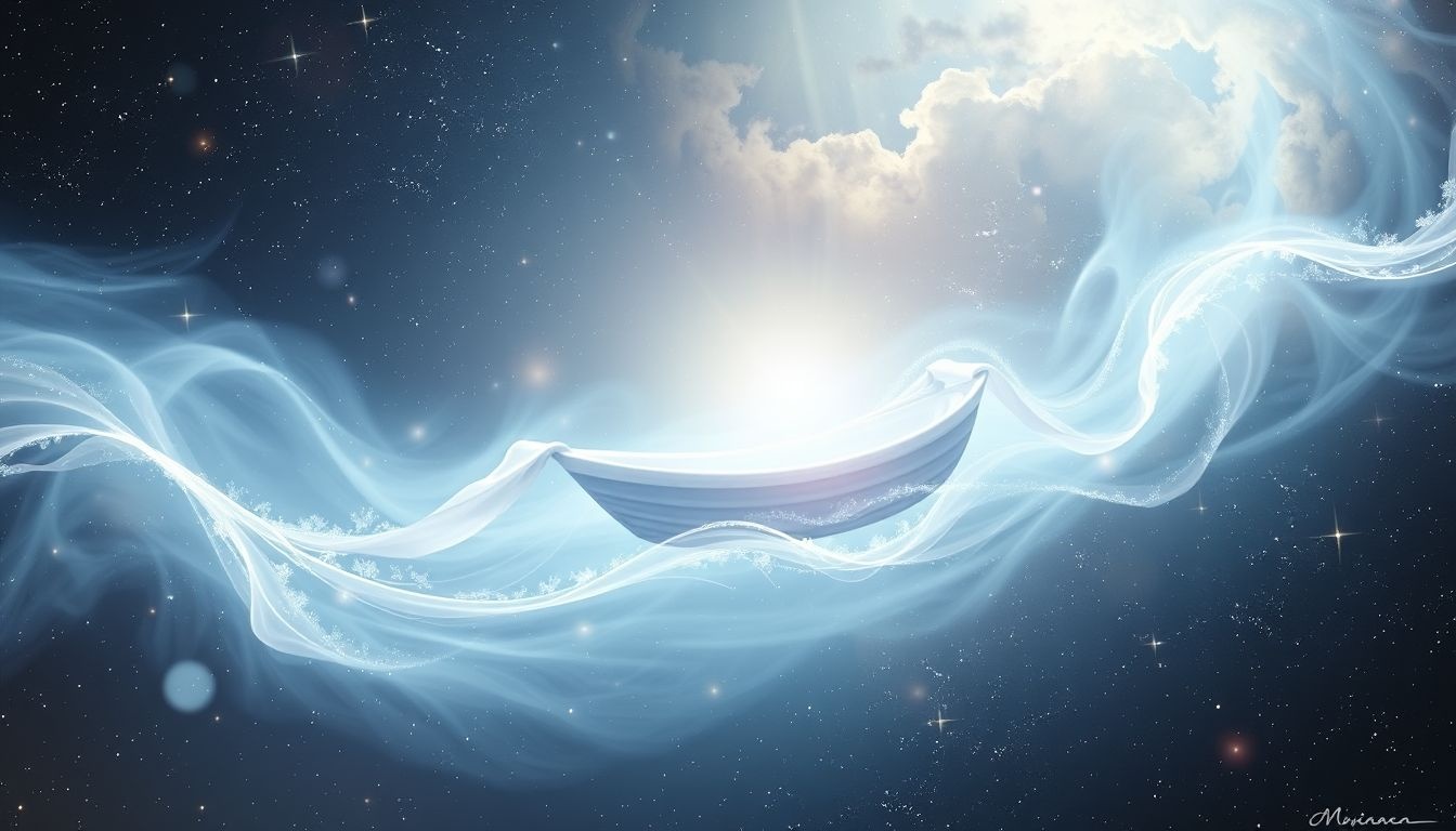 Een witte reddingsboot symboliseert hoop en nieuwe beginnings.