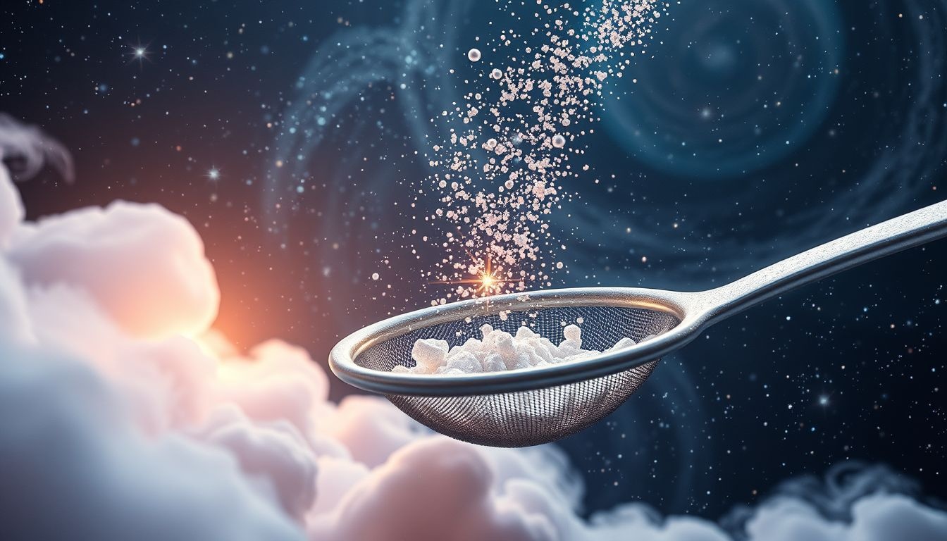 Dromen over een te kleine zeef symboliseert beperkte filtercapaciteit.