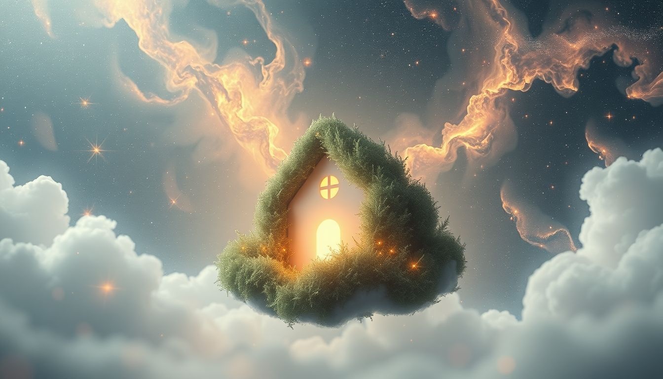 Een bosje rond huis symboliseert bescherming en geborgenheid in dromen.