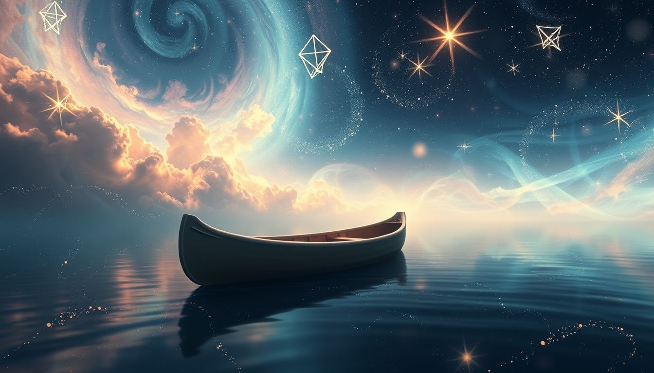 Een lege kano symboliseert nieuwe mogelijkheden en innerlijke rust.