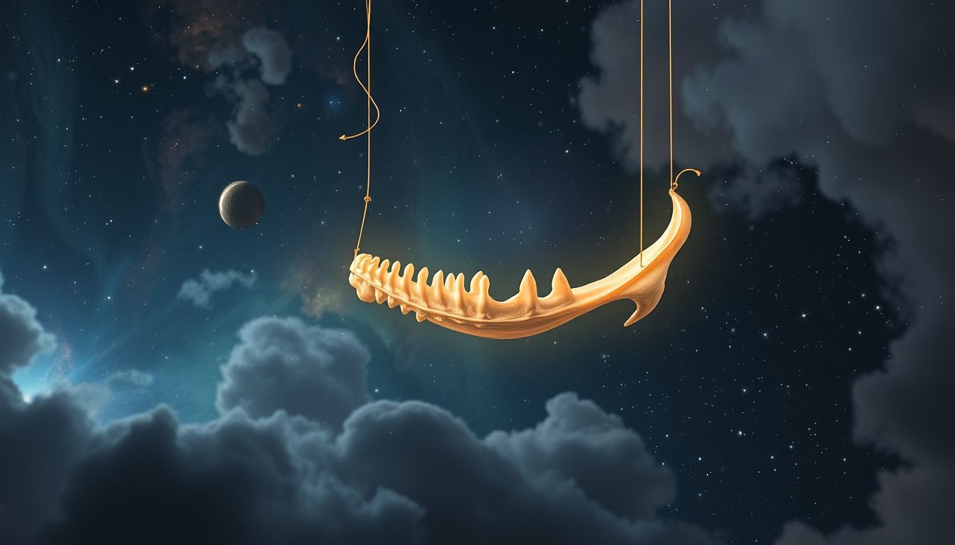 Een ontspannen, losse kaak symboliseert innerlijke rust en loslaten.
