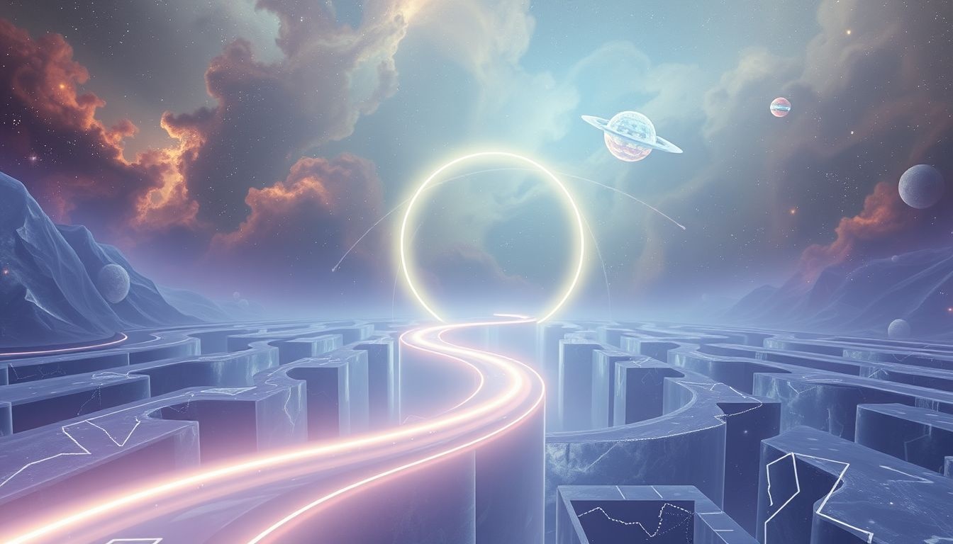 Dromen over cirkellijnen in een labyrint symboliseren levenskeuzes en verwarring.