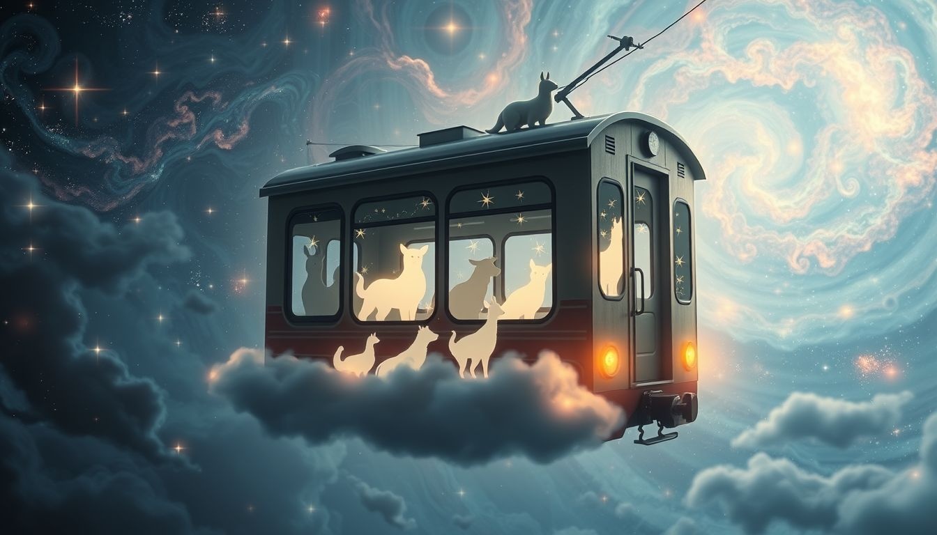 Een treincoupé vol dieren symboliseert onverwachte chaos en emoties.