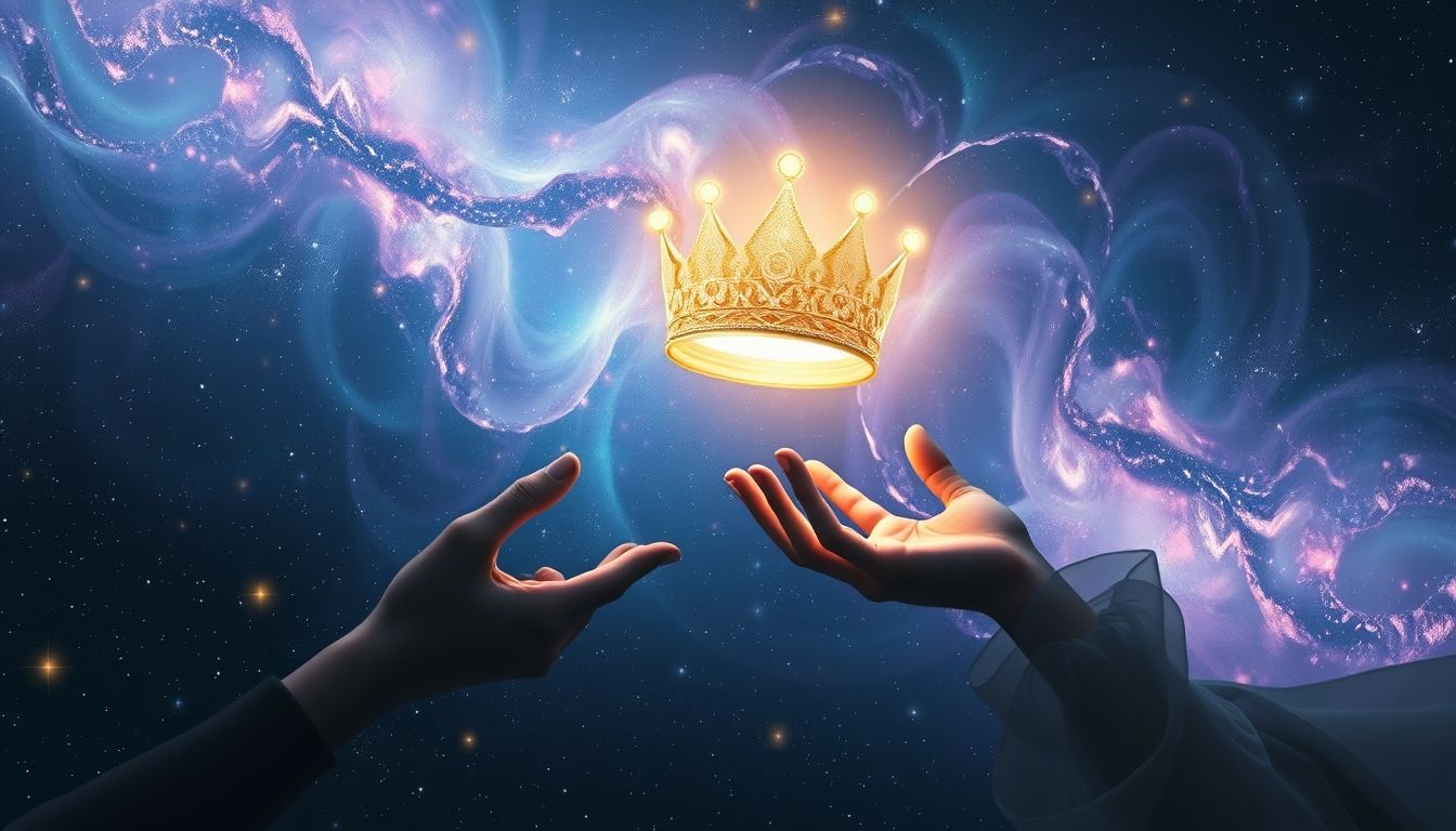 Een geweigerde kroon symboliseert angst voor verantwoordelijkheid en macht.