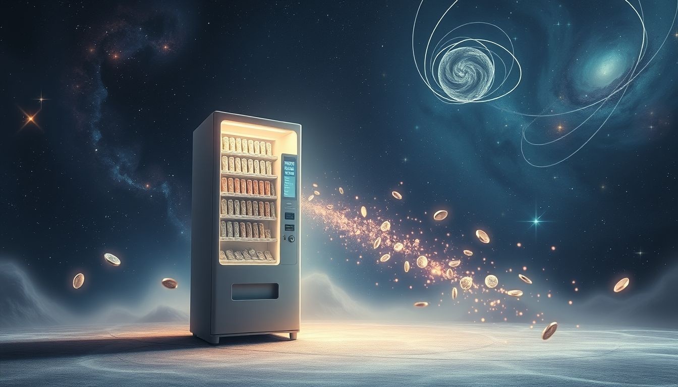 Een automaat die niets geeft, weerspiegelt teleurstelling in het leven.