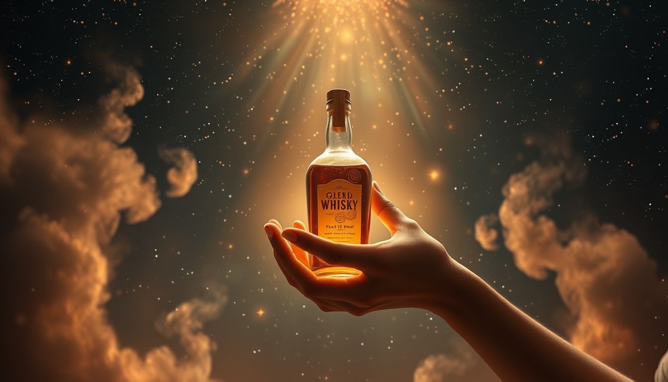 Een fles whiskey cadeau krijgen symboliseert onverwachte waardering en succes.