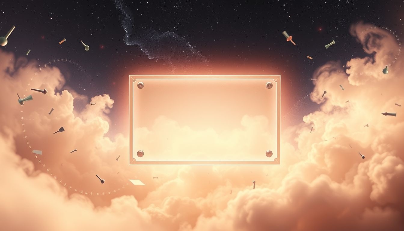 Een leeg prikbord symboliseert nieuwe kansen en onbeperkte mogelijkheden.