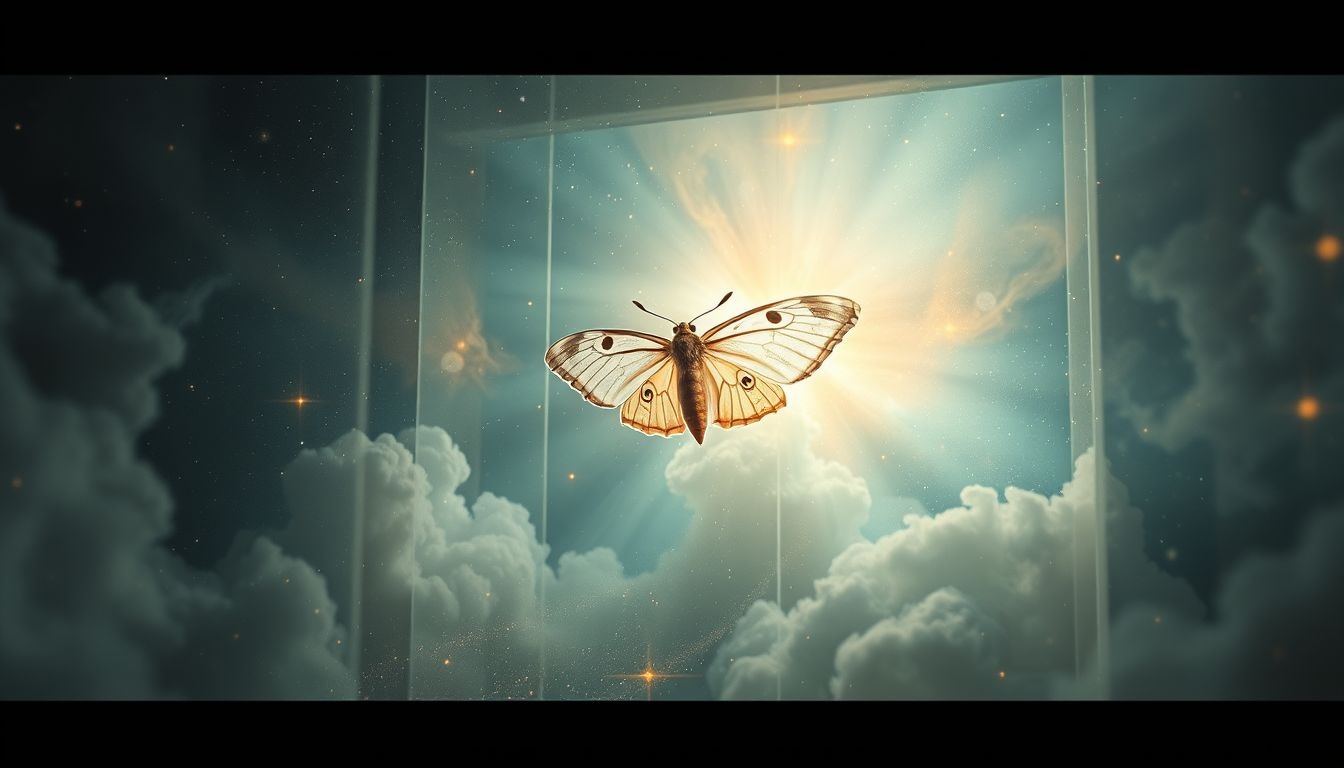 Een mot in je kamer symboliseert verborgen angsten en veranderingen.