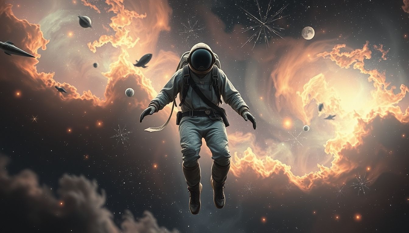 Een oud duikpak symboliseert het vasthouden aan verleden uitdagingen.