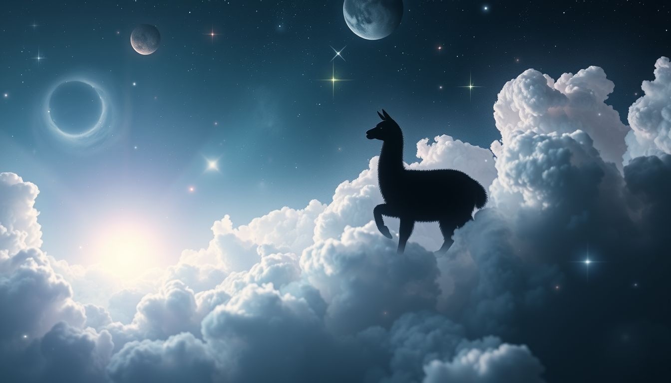 Een zwarte alpaca in dromen symboliseert verborgen emoties en mysterie.