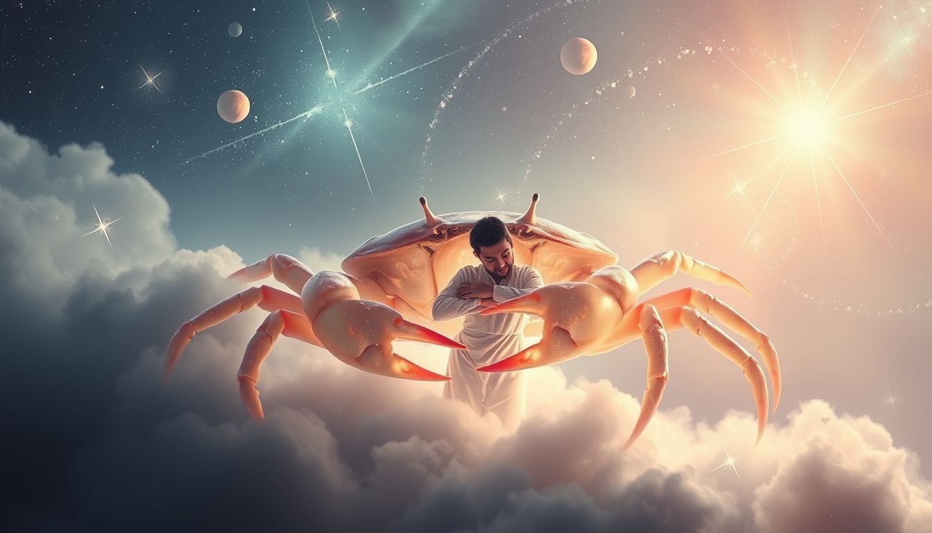 Een krab gevangen in droom symboliseert vastzitten in emotionele strijd.