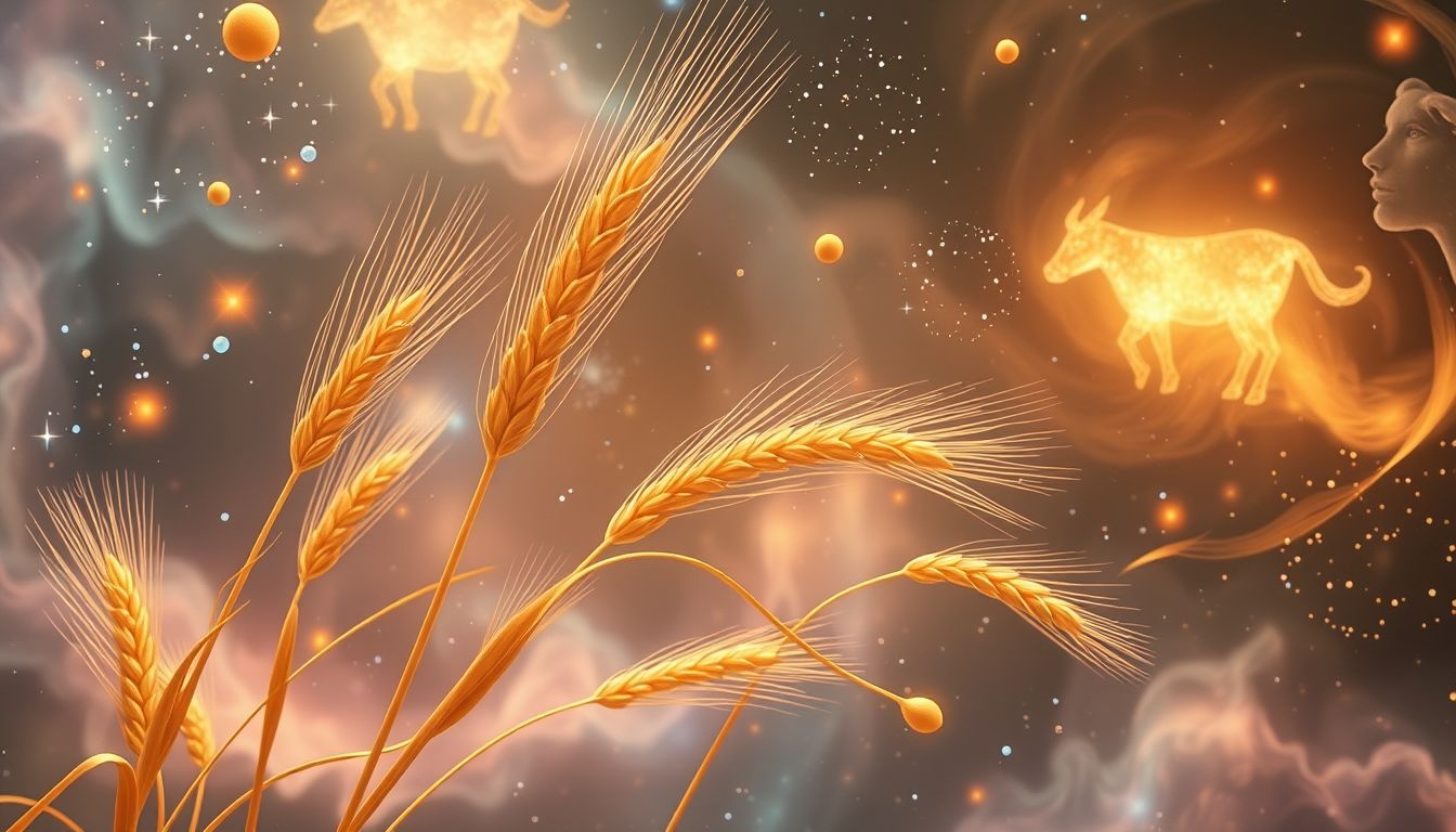Droom 20: Graan en vee symboliseren welvaart en vruchtbaarheid in dromen.