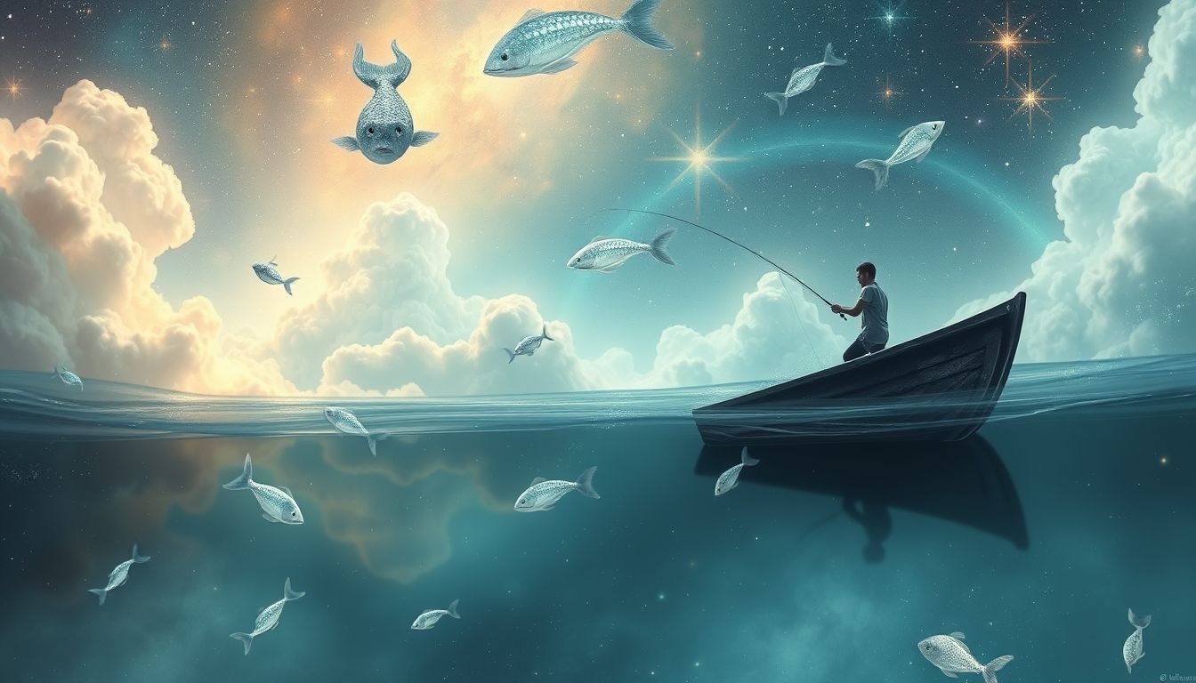 Dromen over vissen op een boot symboliseren innerlijke rust en succes.