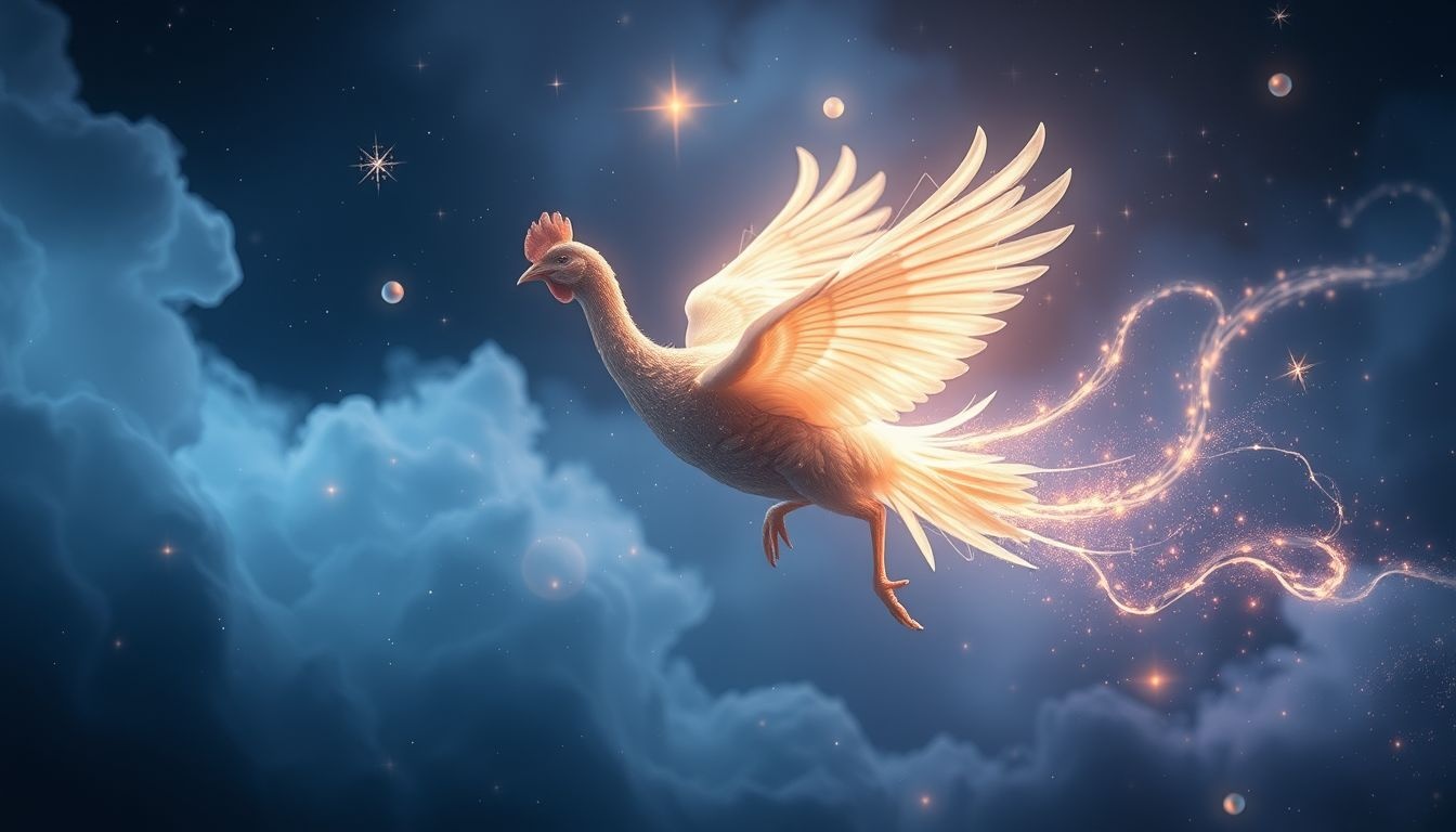Een wegrennend parelhoen symboliseert ontwijking van persoonlijke verantwoordelijkheden.