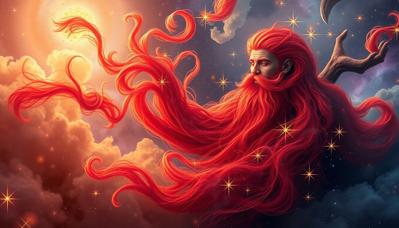 Een roodbaard die danst symboliseert vreugde en innerlijke vrijheid.