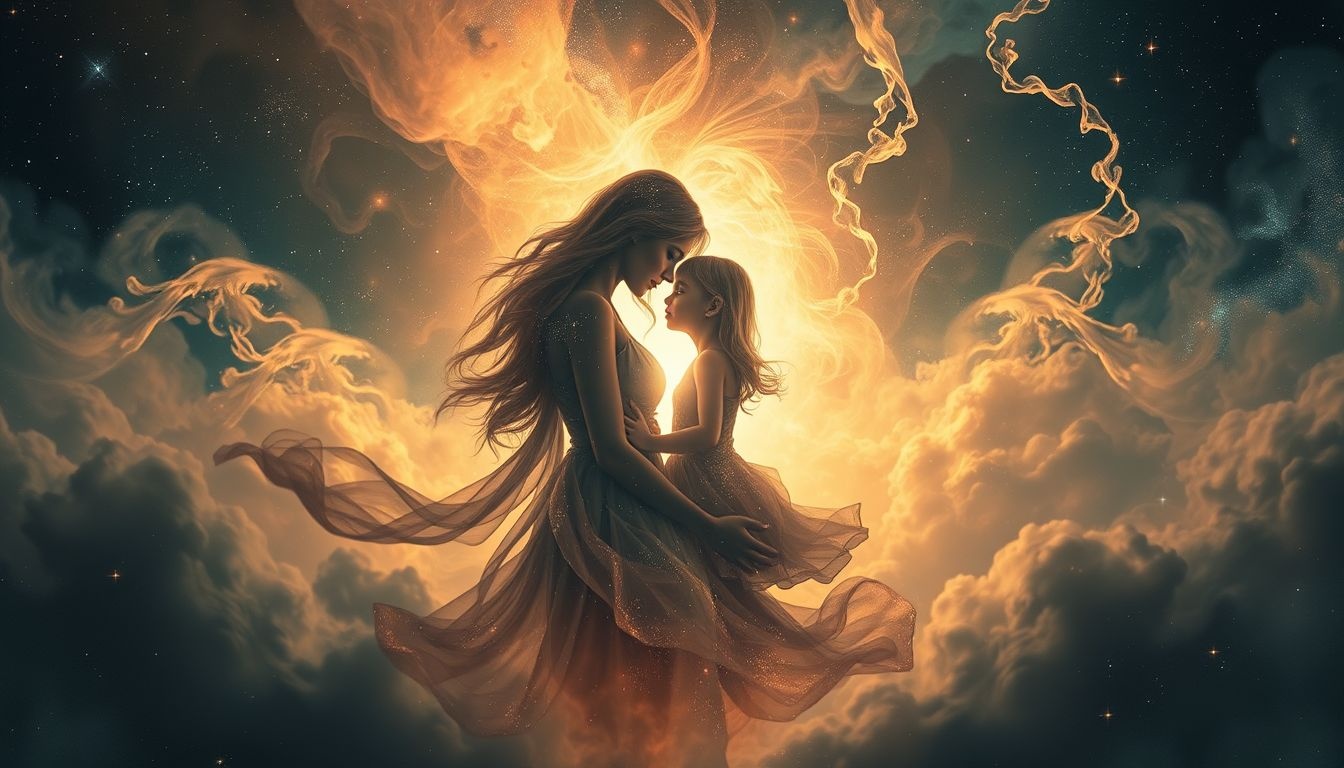 Een vreemde moeder symboliseert identiteitsverandering en innerlijke transformatie.