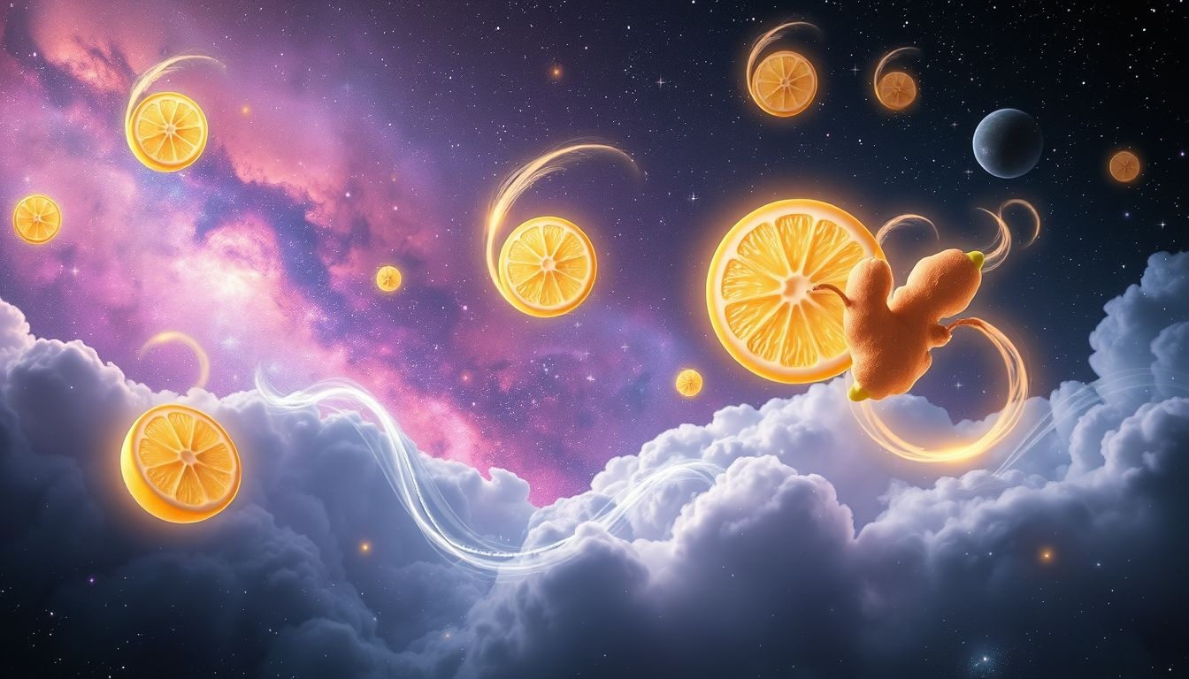 Dromen over gember en citroen symboliseren vernieuwing en energie.