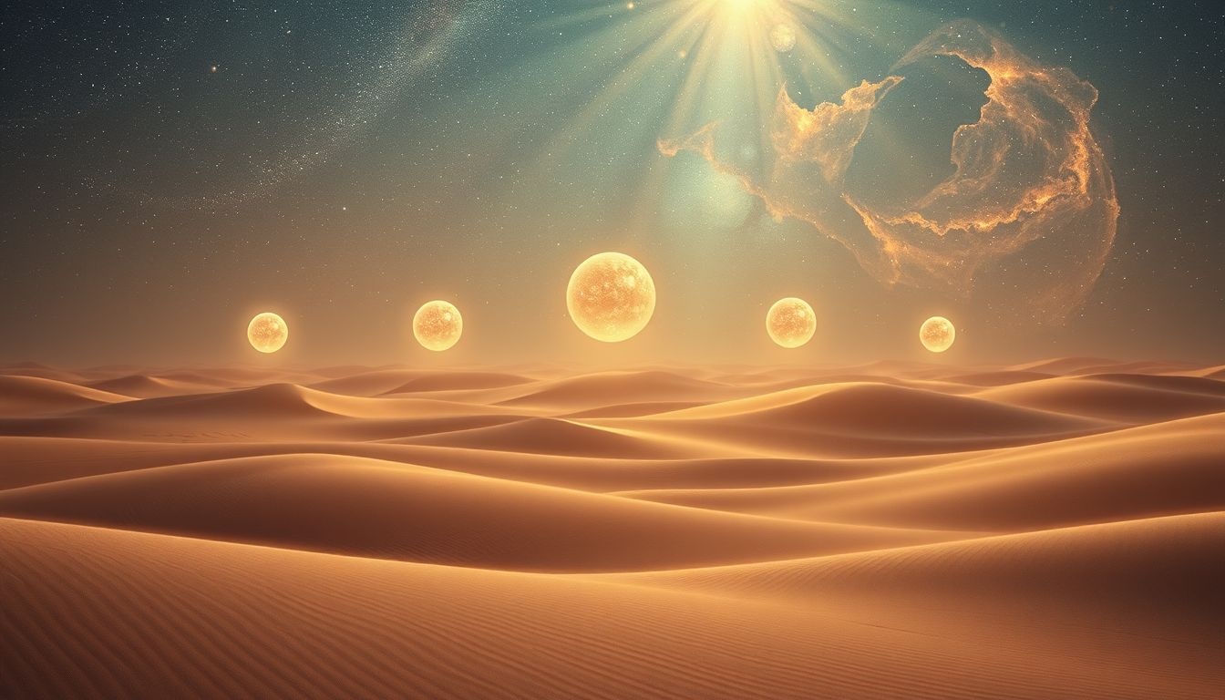 Droom 22 symboliseert spirituele groei en innerlijke kracht in woestijn.