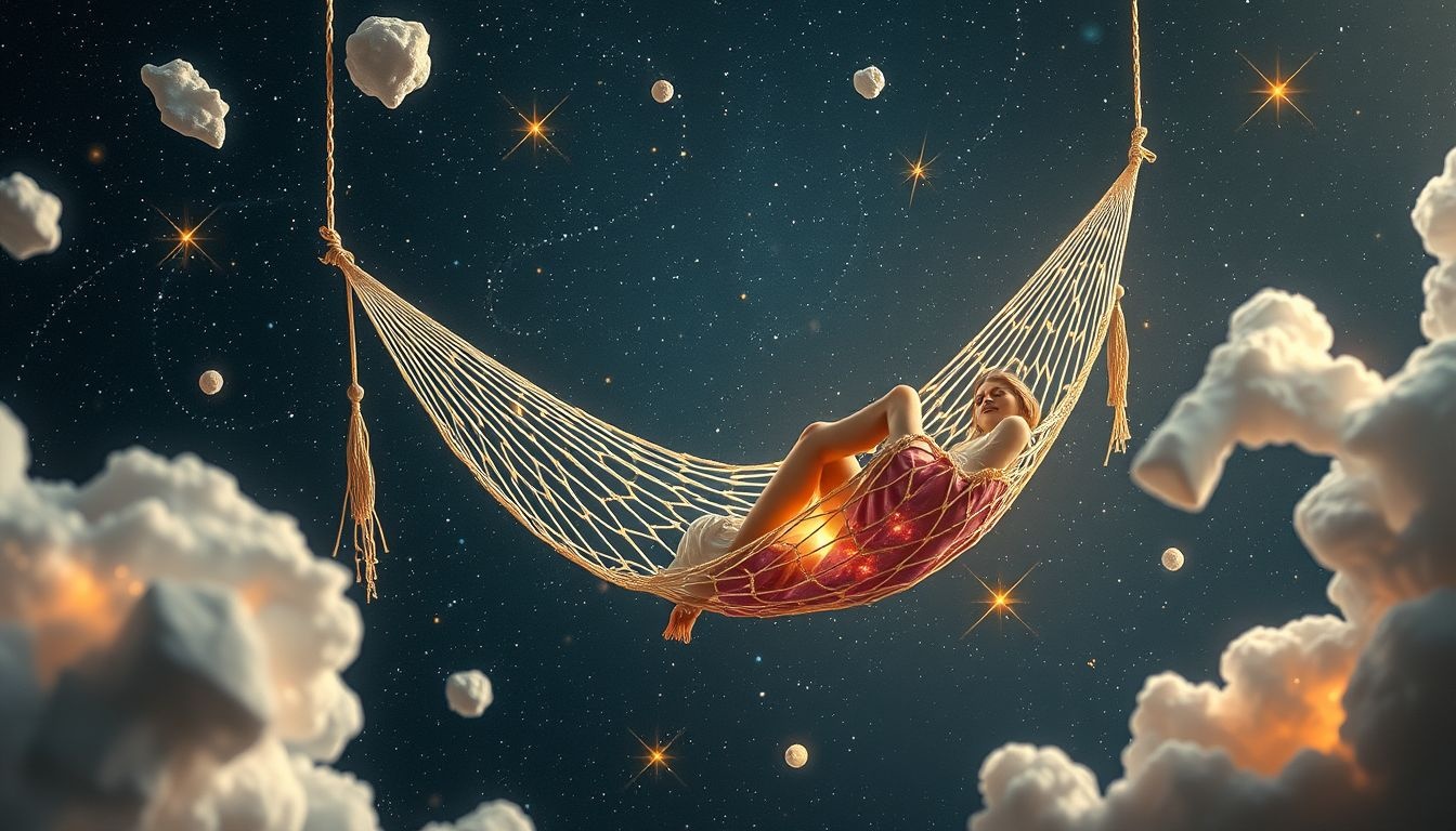 Dromen van hangmat repareren symboliseert herstel en innerlijke rust.