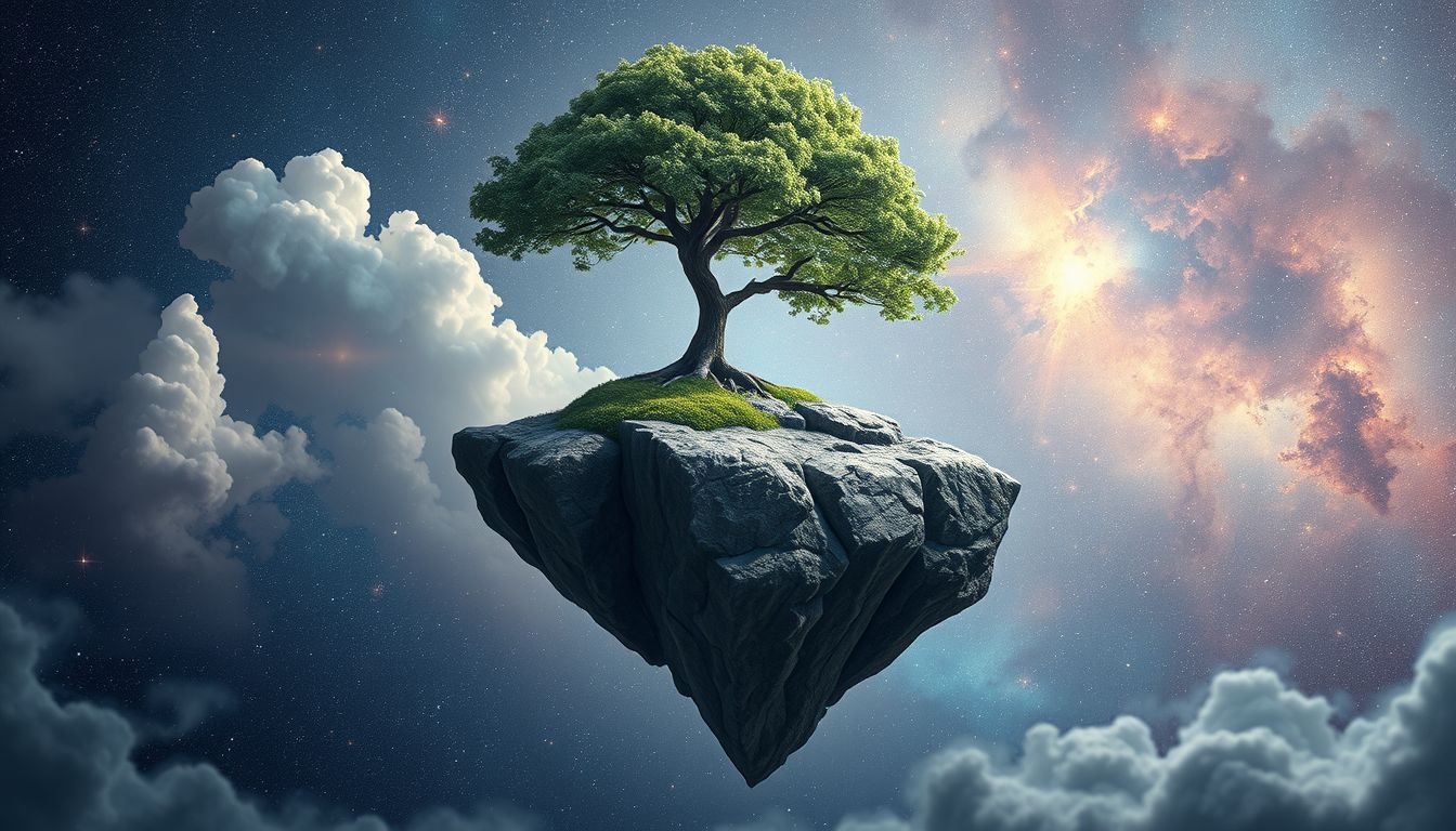 Een espenboom in onwaarschijnlijke plaats symboliseert onverwachte groei.