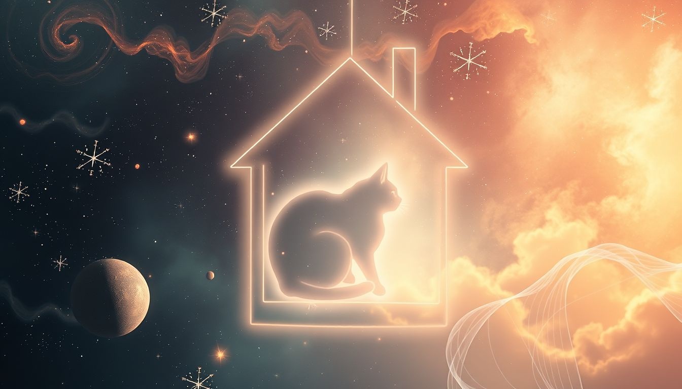 Een kat in huis symboliseert vaak onafhankelijkheid en intuïtie.