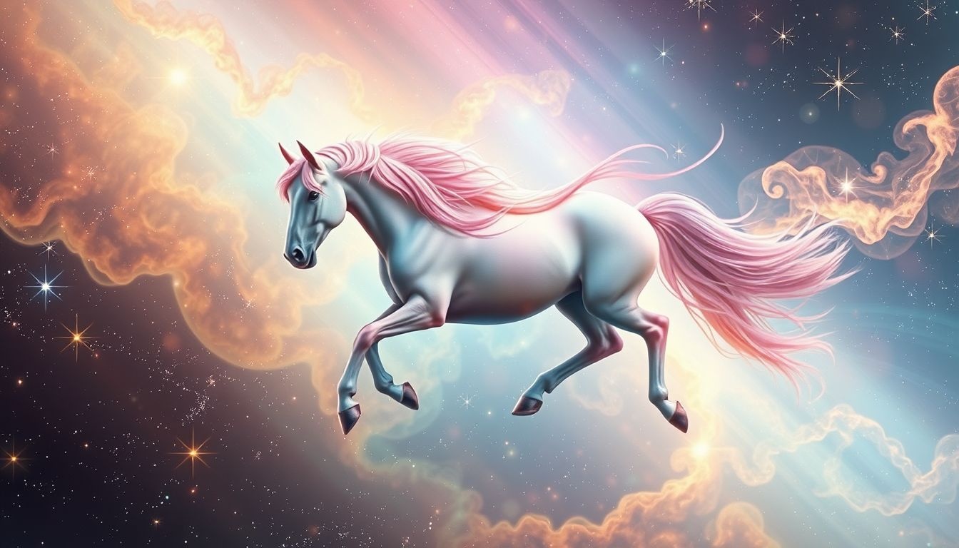 Een meerkleurige merrie symboliseert veelzijdigheid en innerlijke kracht.