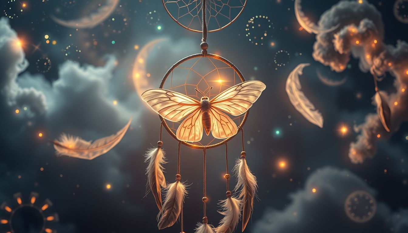 Een mot in een droomvanger symboliseert bescherming tegen negatieve invloeden.