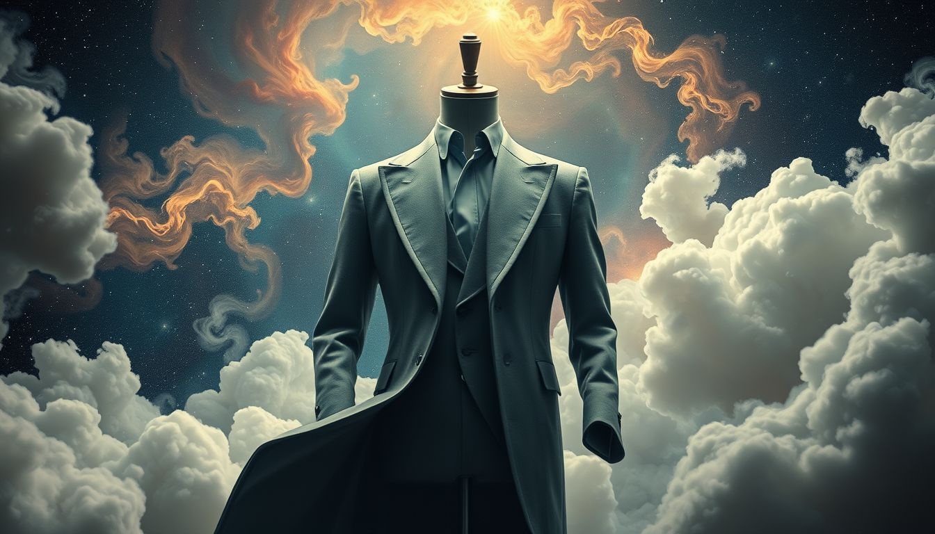 Een rokkostuum op een paspop symboliseert stilstaande elegantie en verwachtingen.