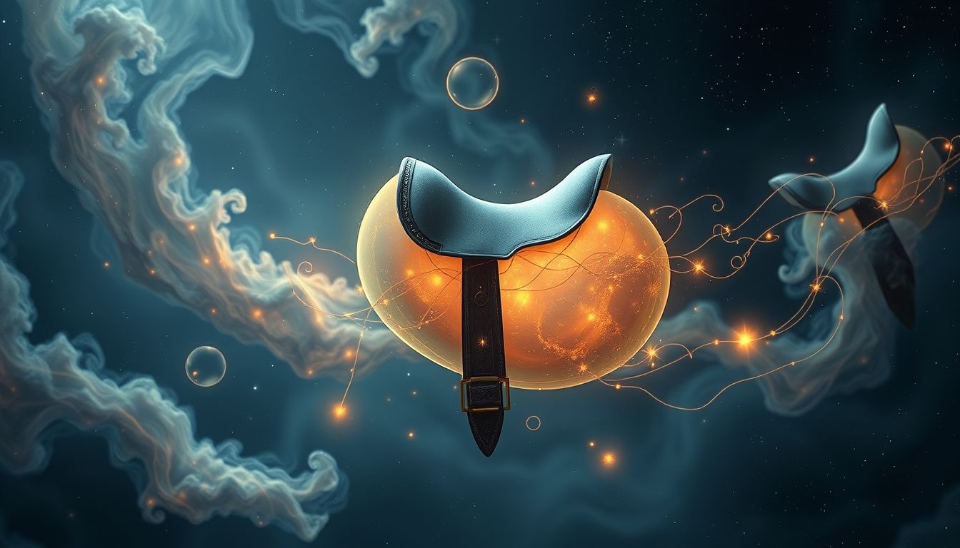 Een zadel met onbekende herkomst symboliseert verborgen persoonlijke conflicten.